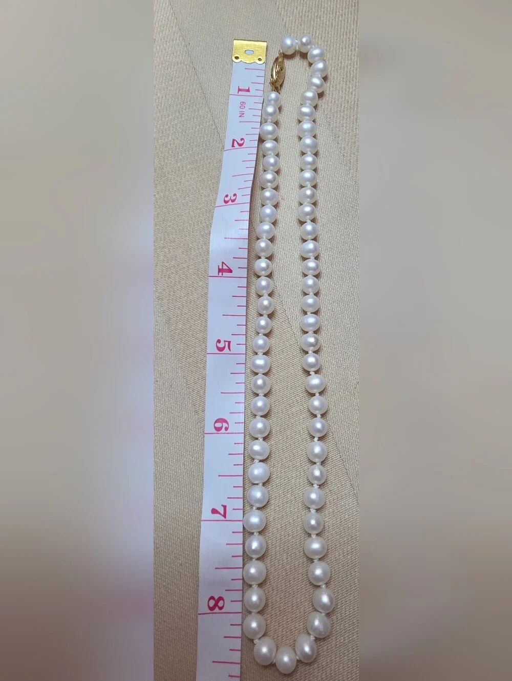 SET OF GENUINE, PEARL BRACELETS AND GENUINE PEARL NECKLACE 17 IN - Picture 2 of 5